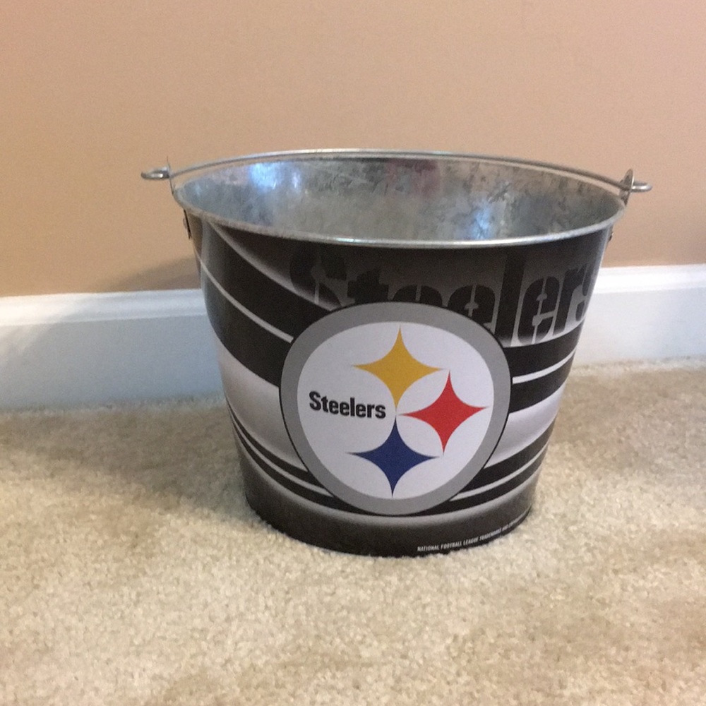Steelers bucket and 6 coasters! Never used!